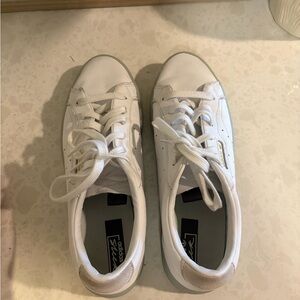 Adidas Women's White Suede Sneakers